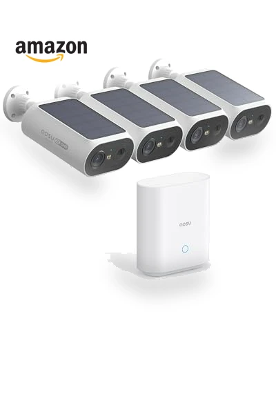 Solar Security Cameras Wireless Outdoor — Smart Home Security, AOSU