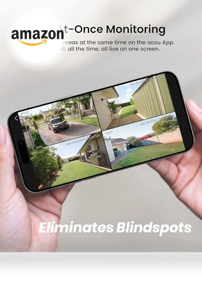 Solar Security Cameras Wireless Outdoor — Smart Home Security, AOSU