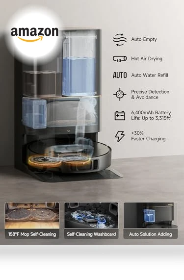 Ultra Robotic Vacuum with Removable & Liftable Mop — Smart Cleaning Robots, Dreame