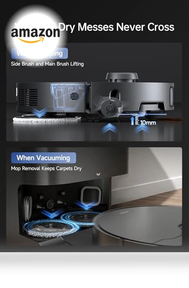 Ultra Robotic Vacuum with Removable & Liftable Mop — Smart Cleaning Robots, Dreame