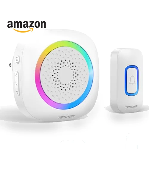 Wireless Doorbell with RGB Light — Chimes, TECKNET