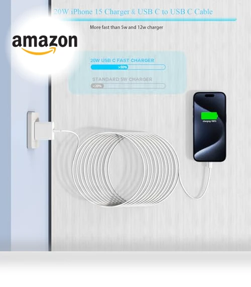 20W USB C Fast Charger and 6FT Type C to C Cable 2-Pack — Charging Solutions, Shenzhen Jiaxingyuan Technology Co., Ltd.