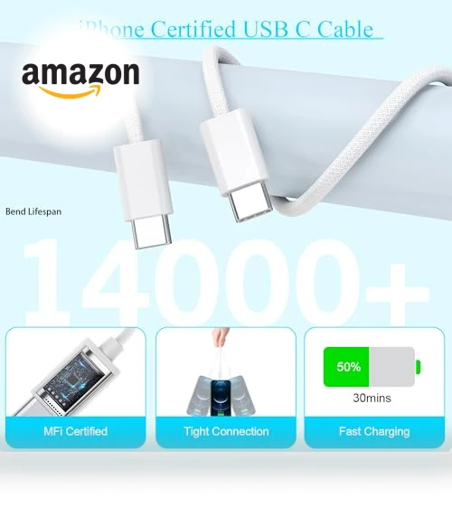 20W USB C Fast Charger and 6FT Type C to C Cable 2-Pack — Charging Solutions, Shenzhen Jiaxingyuan Technology Co., Ltd.