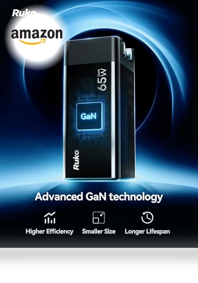 3-Port GaN Fast Charger Block — Chargers & Adapters, Ruko
