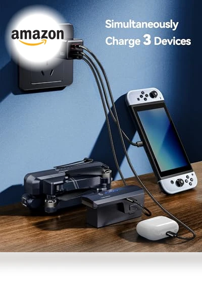 3-Port GaN Fast Charger Block — Chargers & Adapters, Ruko