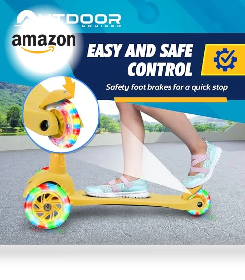 3-wheel Kids Scooter — Balance Bikes, OutdoorCruiser