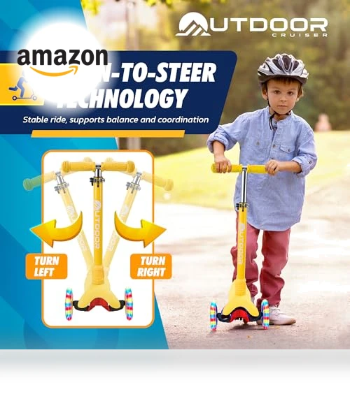3-wheel Kids Scooter — Balance Bikes, OutdoorCruiser