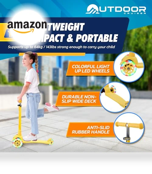 3-wheel Kids Scooter — Balance Bikes, OutdoorCruiser