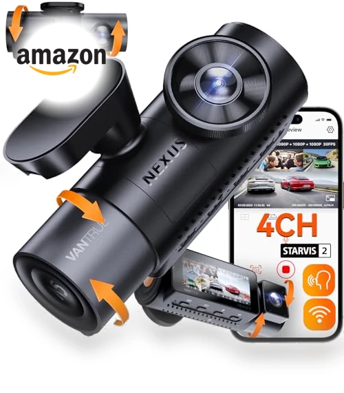 4 Channel WiFi 360° All Sides Dash Cam — Car Accessories & Gadgets, VANTRUE