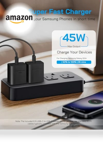 45W Fast Charger Type C with 6 FT Charging Cord — Chargers, AISNI