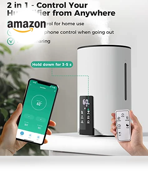 Cool Mist Humidifier with Smart App Control — Air Moisturizers, NBONEBS