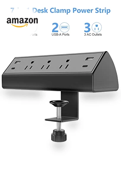 Desk Clamp Power Strip USB C — Power Solutions & Surge Protection, Jgstkcity
