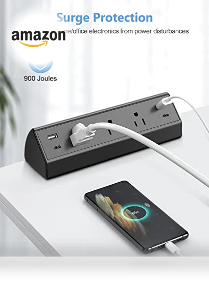 Desk Clamp Power Strip USB C — Power Solutions & Surge Protection, Jgstkcity