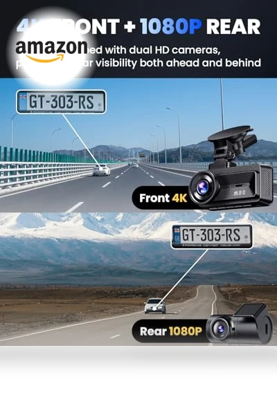 Dual Dash Camera for Cars — Rearview Cameras for Cars, COOLCRAZY