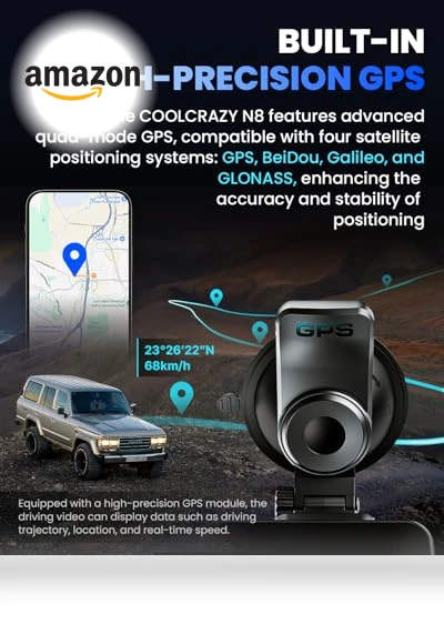 Dual Dash Camera for Cars — Rearview Cameras for Cars, COOLCRAZY