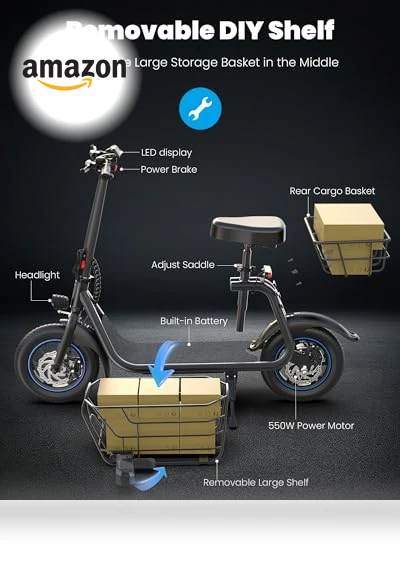 Electric Scooter with Seat for Adults — Electric Self-Balancing Scooters, Gyroshoes