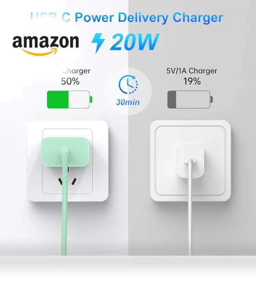 Fast Charging USB C Wall Charger with Lightning Cable — Chargers, Dayaoncy