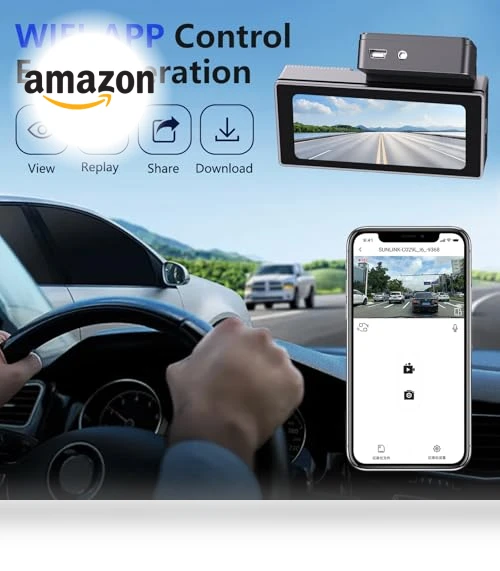Front and Rear Dash Cam with 3.69” IPS Display — Dashboard Cameras, RUILIXIN