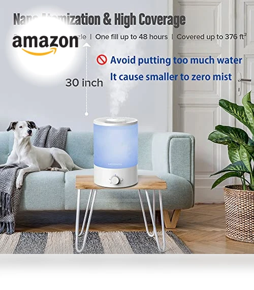 Healthy Top-Refill Cool Mist Humidifier — Air Moisturizers, MEGAWISE