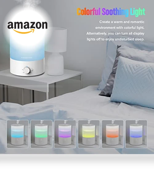 Healthy Top-Refill Cool Mist Humidifier — Air Moisturizers, MEGAWISE