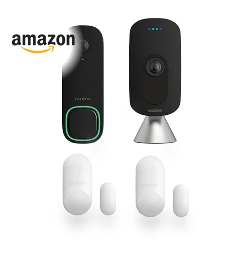 Home Security Bundle with Smart Doorbell Camera, SmartSensor, and SmartCamera — Smart Home Security, ecobee
