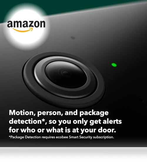 Home Security Bundle with Smart Doorbell Camera, SmartSensor, and SmartCamera — Smart Home Security, ecobee