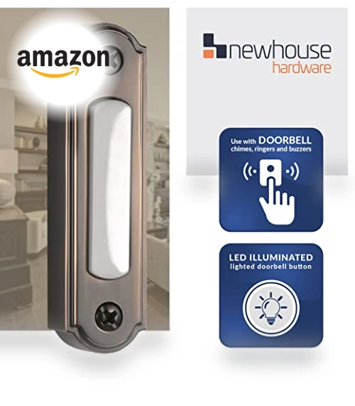 LED Lighted Metal Door Chime Push Button — Push Buttons, Newhouse Hardware