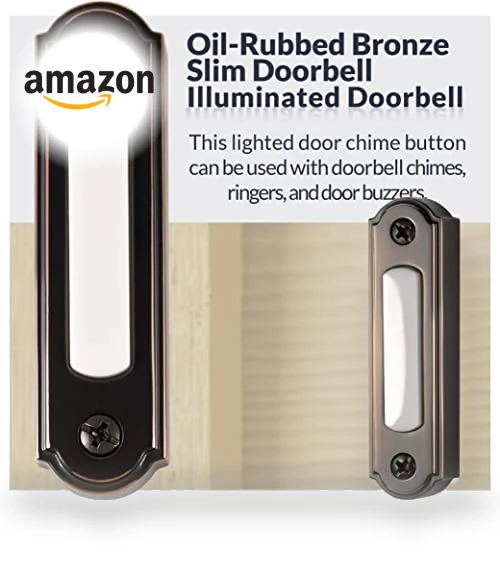 LED Lighted Metal Door Chime Push Button — Push Buttons, Newhouse Hardware