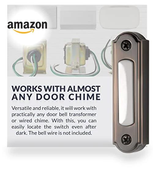 LED Lighted Metal Door Chime Push Button — Push Buttons, Newhouse Hardware