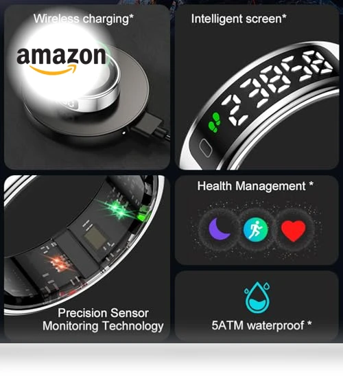 LED Smart Ring Health Tracker — Wearable Accessories, Comforniture
