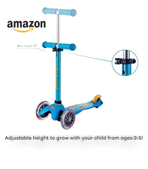 Mini Deluxe Three Wheeled Scooter — Balance Bikes, Micro