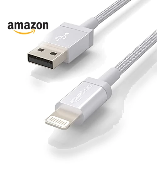 Nylon Braided USB-A to Lightning Charger Cable — Chargers & Cables, Amazon Basics