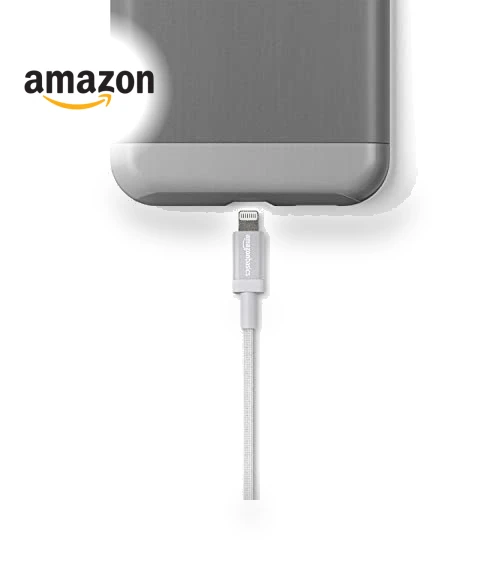 Nylon Braided USB-A to Lightning Charger Cable — Chargers & Cables, Amazon Basics