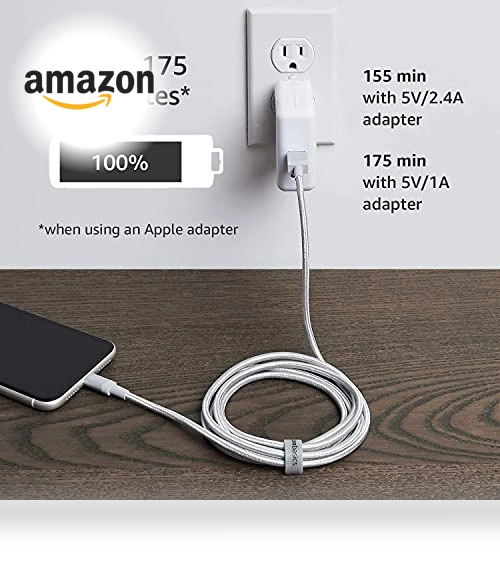 Nylon Braided USB-A to Lightning Charger Cable — Chargers & Cables, Amazon Basics