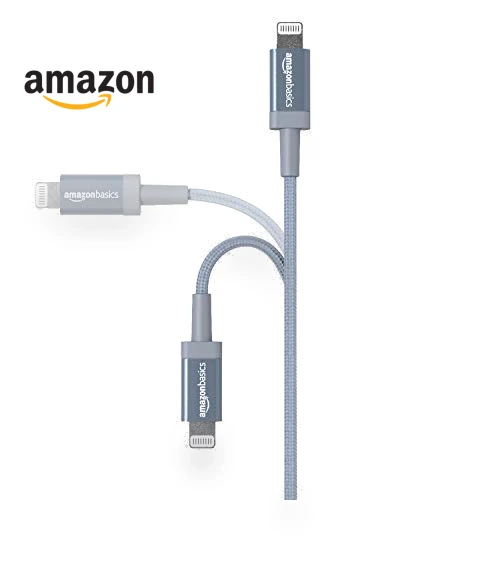 Nylon USB-A to Lightning Charger Cable — Chargers & Cables, Amazon Basics