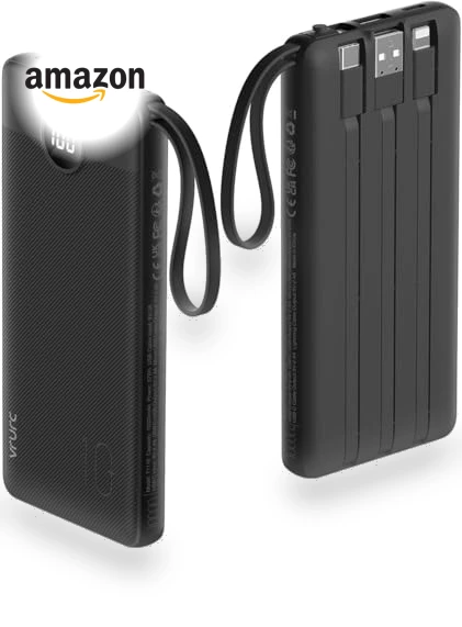 Portable Charger with Built in Cables — Charging Solutions, VRURC