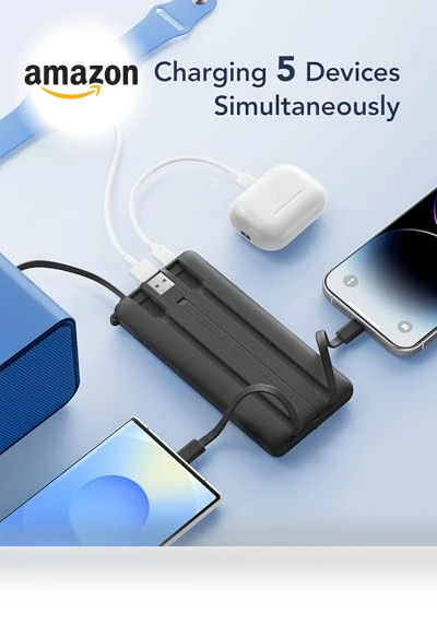 Portable Charger with Built in Cables — Charging Solutions, VRURC