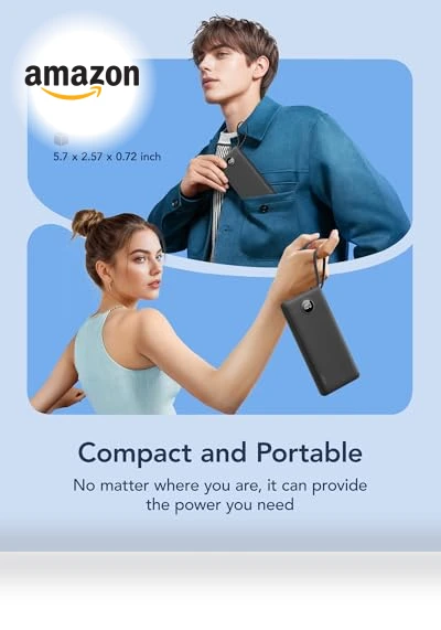 Portable Charger with Built in Cables — Charging Solutions, VRURC