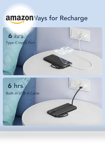 Portable Charger with Built in Cables — Charging Solutions, VRURC