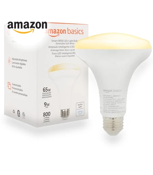 Smart BR30 LED Light Bulb — LED, Amazon Basics