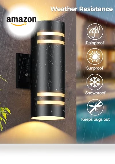 Smart Dusk to Dawn Outdoor Lighting RGB Color Changing Porch Lights — Outdoor Security & Flood Lighting, KIZON