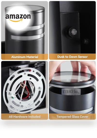 Smart Dusk to Dawn Outdoor Lighting RGB Color Changing Porch Lights — Outdoor Security & Flood Lighting, KIZON
