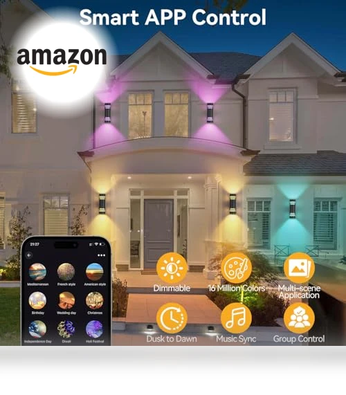 Smart Outdoor Wall Lights — LED, Zinola