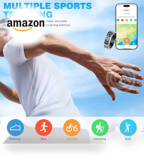 Smart Ring Health with LED Display Screen — Smart Rings, SSPATIOS