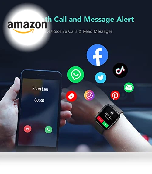 Smart Watch with Alexa Built-in & Bluetooth Call — Smartwatches, SKG