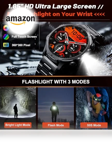 Smart Watch with LED Flashlight and Health Monitoring — Smartwatches, LIGE