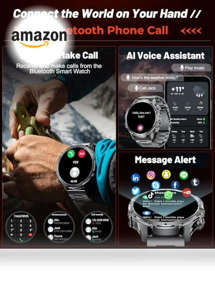 Smart Watch with LED Flashlight and Health Monitoring — Smartwatches, LIGE