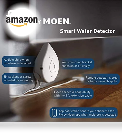 Smart Water Shutoff with Detectors — Water Leak Detection Systems, Moen