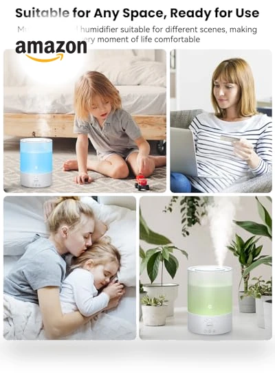 Smart WiFi Air Humidifier with Diffuser and Nightlight — Air Moisturizers, Esemoil
