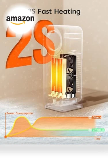 Touch Panel Space Heater — Home Climate Control, GiveBest